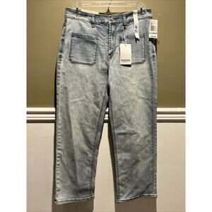 Kensie Jeans Women’s 8/29 High Rise Light Blue Relaxed Straight 25” Inseam